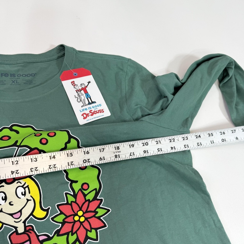 Life Is Good Shirt Womens XL Dr Seuss Grince Cindy Lou Hou Long Sleeve New - Picture 5 of 8